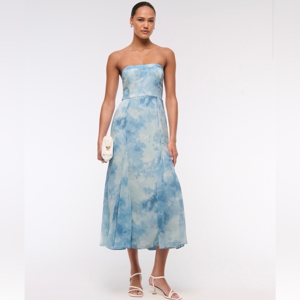 A&F Blue Strapless Dress